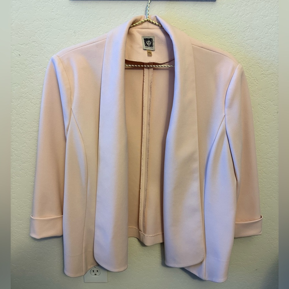 Anne Klein Pink Stretchy Blazer